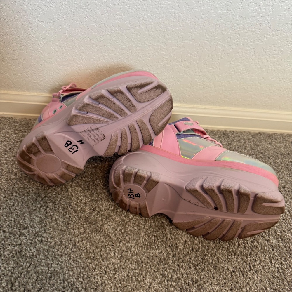 Fairycore Rave Sugar Thrillz Fairywalker Platform Sneakers Size 7 Pink - Picture 5 of 5